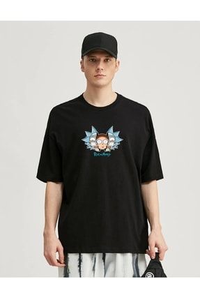 Unisex Rick And Morty Brain Baskılı Oversize T-shirt 203542