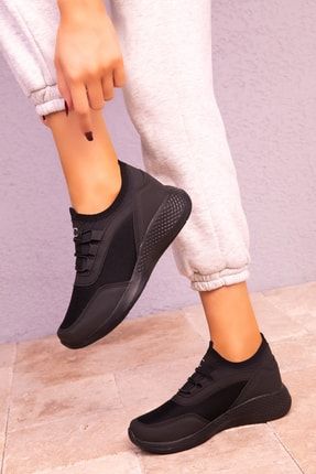 Siyah-Siyah Kadın Sneaker 15226