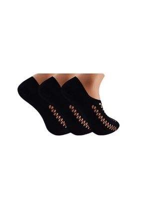 12 Çift Kadın Fileli Micro Babet Siyah Çorap DN006 01 36-40 NO