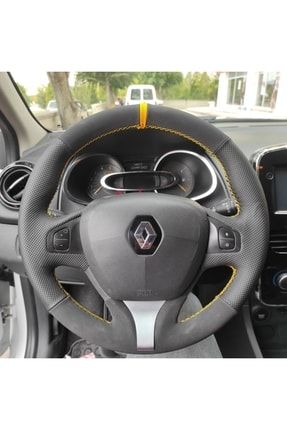 Renault Clio 4 Araca Özel Direksiyon Kılıfı ( Noktalı Nubuk Alcantra)