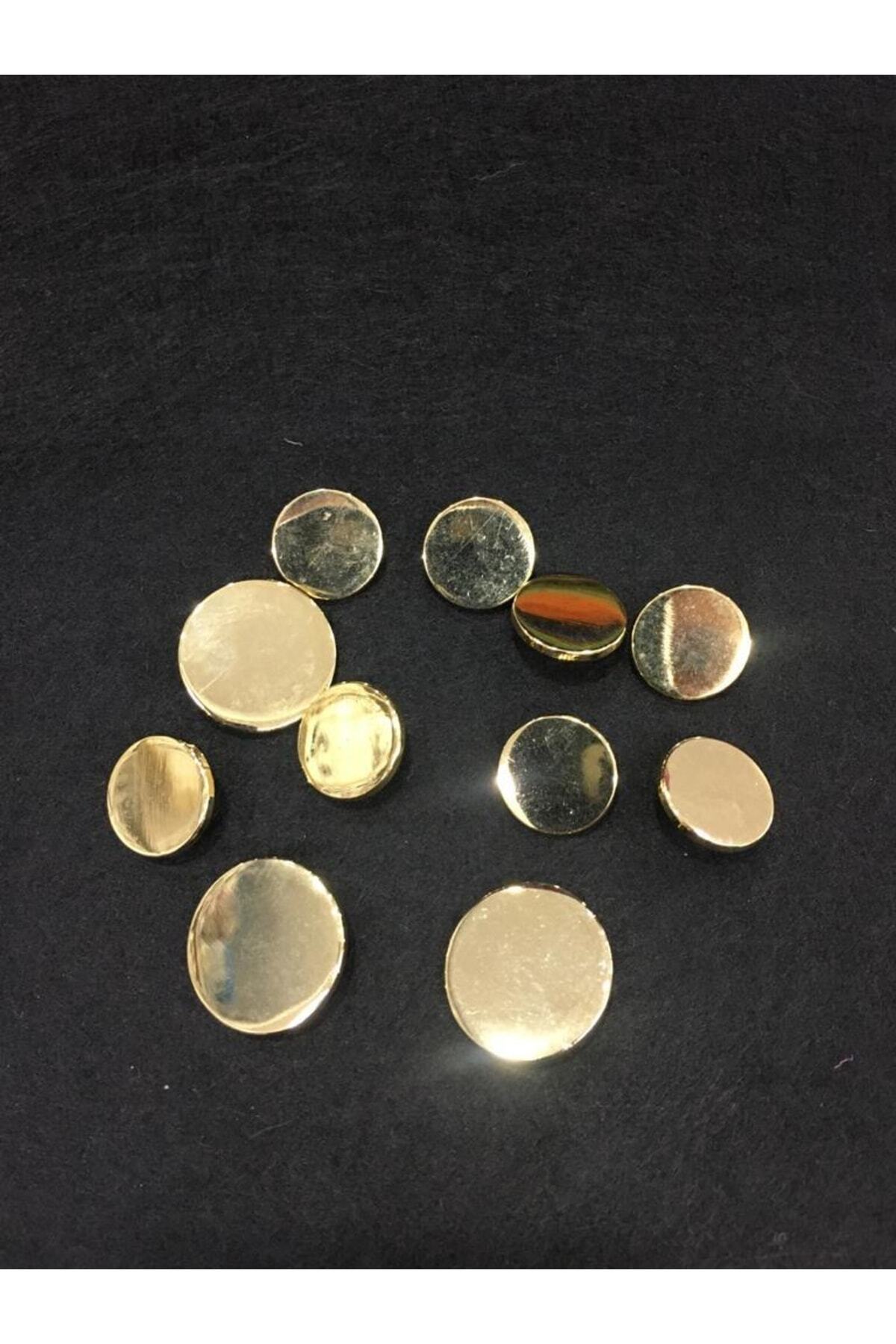 Blazer Jacket Button Plain Coin Model Gold