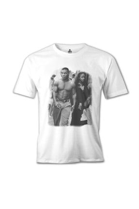 Erkek Beyaz Mike Tyson And Naomi Tshirt MB-803
