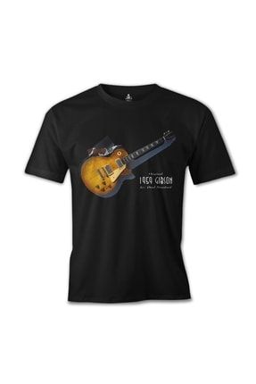 Gitar - Gibson - 1959 Siyah Erkek Tshirt es-263