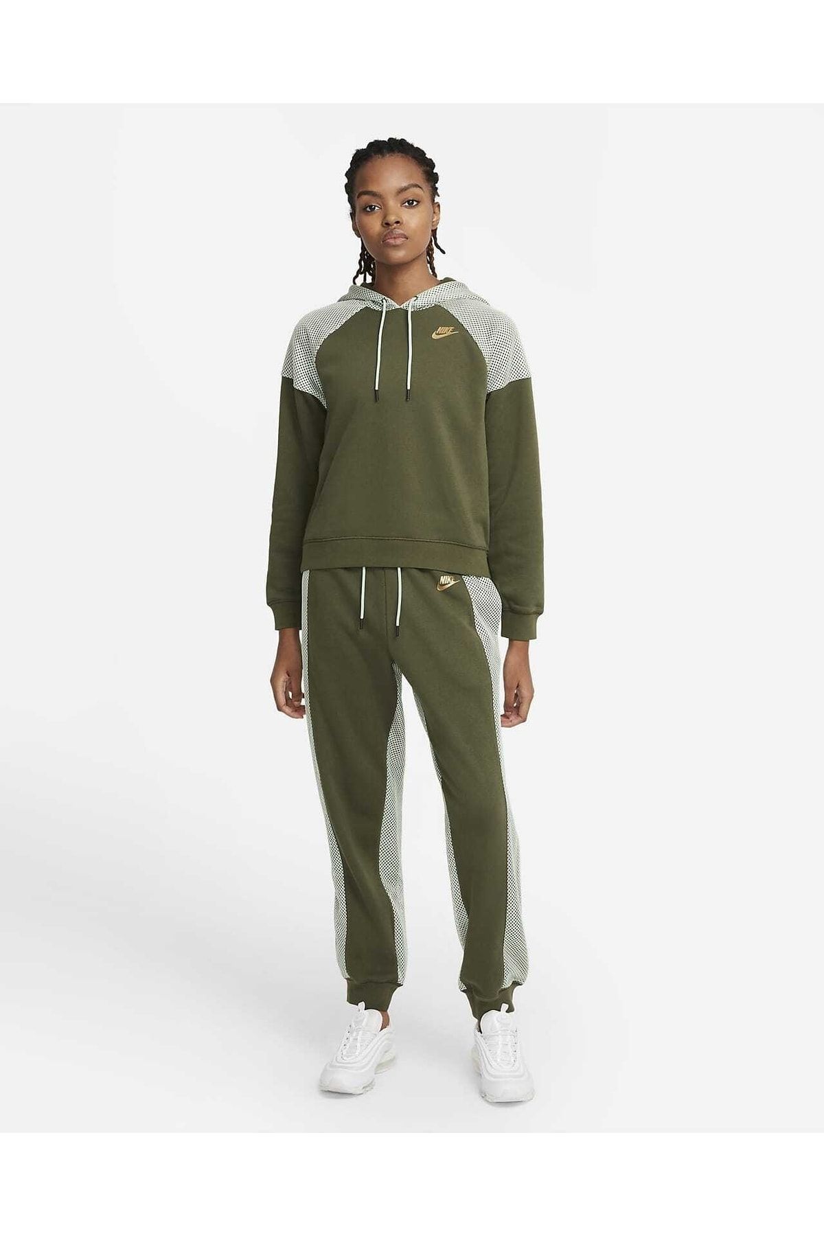 Khaki nike sales tracksuit womens