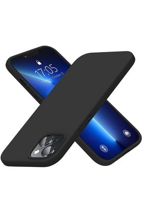 Iphone 13 (6.1') Uyumlu Kılıf Içi Süet Soft Silikon 360° Tam Koruma Lansman Kapak - Siyah HYPRA00005