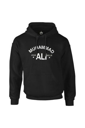 Muhammad Ali - 1942 Siyah Erkek Fermuarsız Kapşonlu - PH-1268