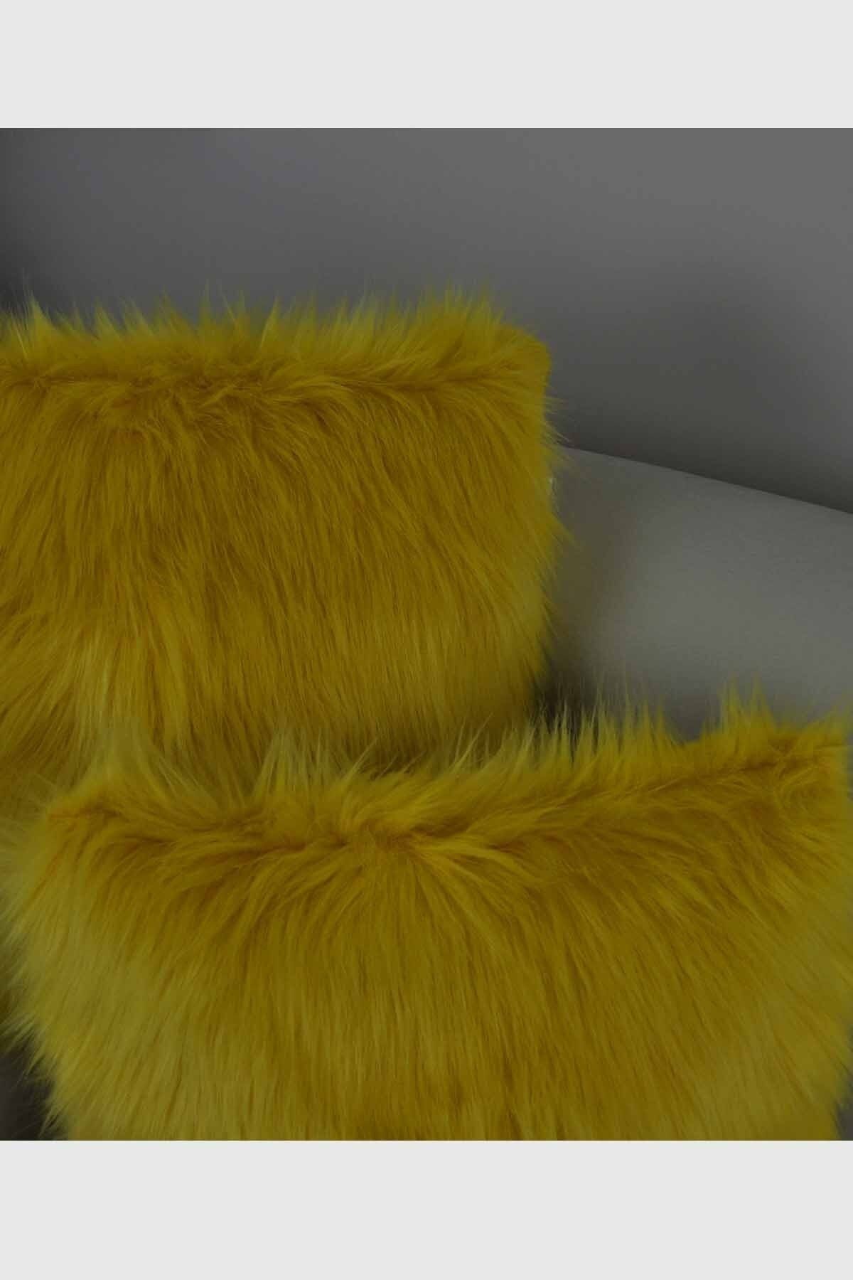 Paris Life-Plush Throw Pillow Cover Imported Premium Fabric - Yellow 4