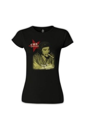 Che Guevara - Puro Siyah Kadın Tshirt bs-103
