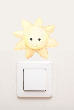 Sevimli Priz Sticker - Güneş p33