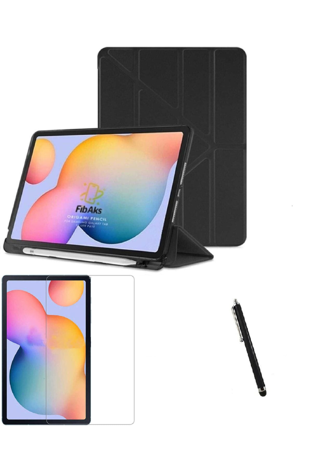 Fibaks Samsung Galaxy Tab A7 T500 Uyumlu Kılıf Ekran Koruyucu Kalem Bölmeli  Kalemlikli Standlı Kılıf Fiyatı, Yorumları - Trendyol