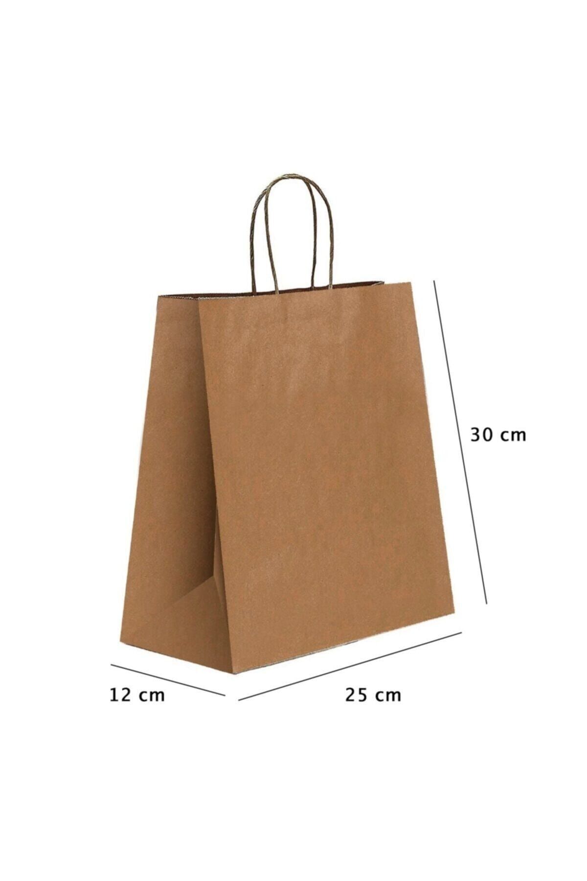 MOTTO Geantă Kraft Cu Mâner Răsucit 25x12x31cm (25 Unități) - One Size