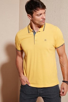 % 100 Pamuk Düğmeli Polo T Shirt Erkek Polo 5902118