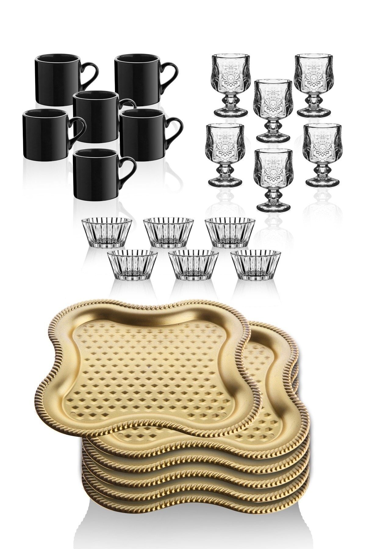 Queen�s Kitchen 6 Kişilik Lüx 24 Parça Kahve Seti