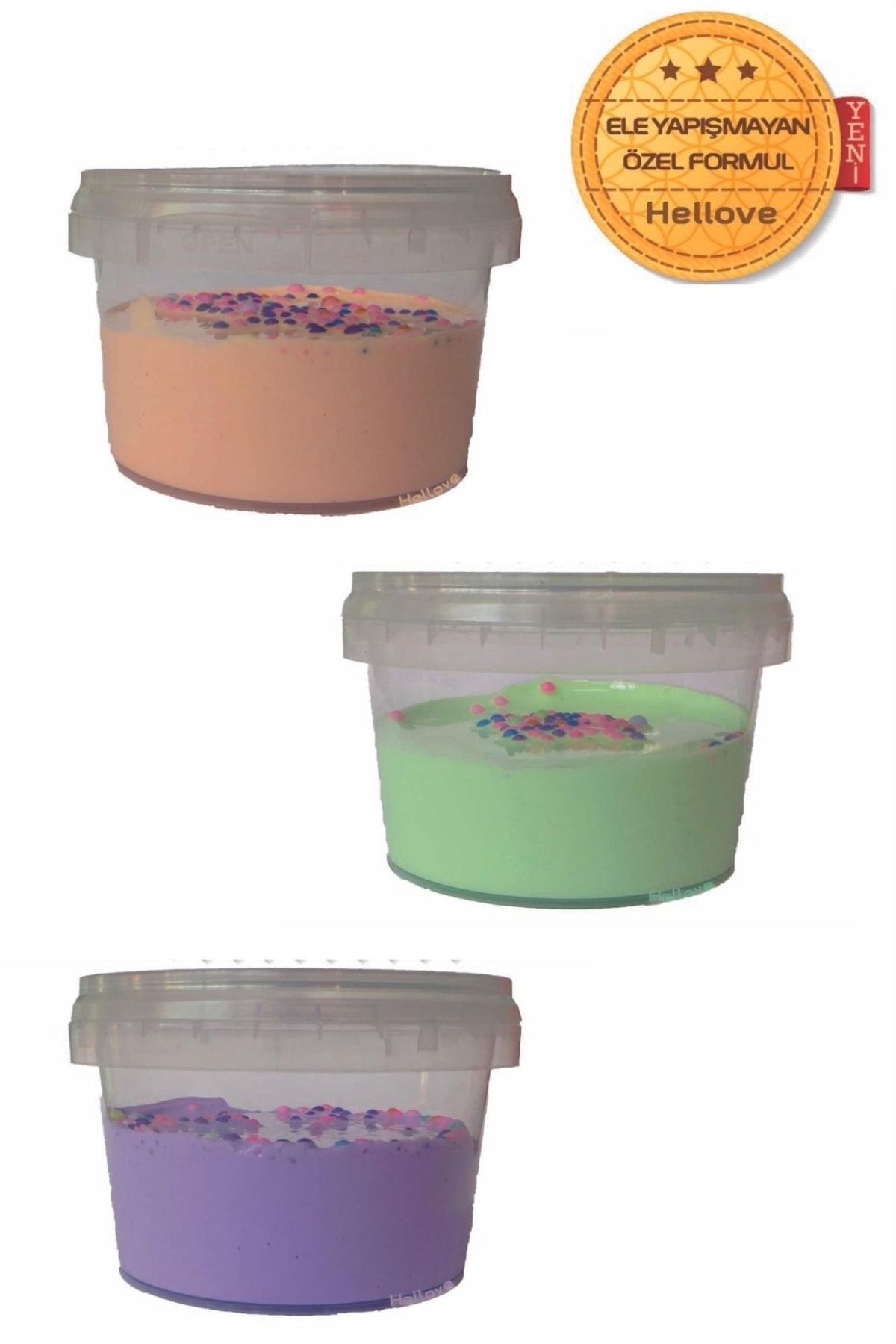 AVMmarketim Köpüklü Ele Yapışmayan Slime 3 Lü Pofuduk Slaym Oyun Hamuru 3 adet Birden fotoğrafı 6 (önizleme)