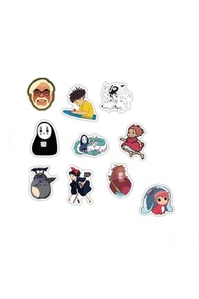 Mix Anime - Ruhların Kaçışı - Totoro - Sticker - Renkli Çıkartma Set 4 KGSS30