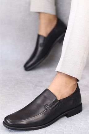 Erkek Siyah Büyük Numara (45/46) Klasik Ayakkabı SRH-37059
