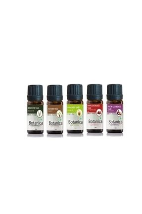 Bitkisel Bakım Set Yağ Biberiye Jojoba Avokado Incir Çekirdeği Nar Çekirdeği Yağı 5'li Set 10 ml 549788946