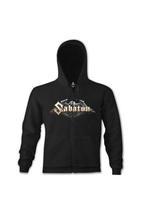 Sabaton - Logo Siyah Erkek Kapşonlu ek-828