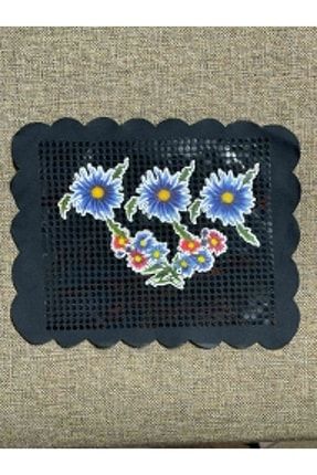 21x18 Cm Kumaş Üzerine Kabartma Çiçek Baskı Aplike 621211G256