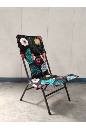 Katlanan Şezlong Sandalye -- Desenli Duck Kumaşlı -- YPKS