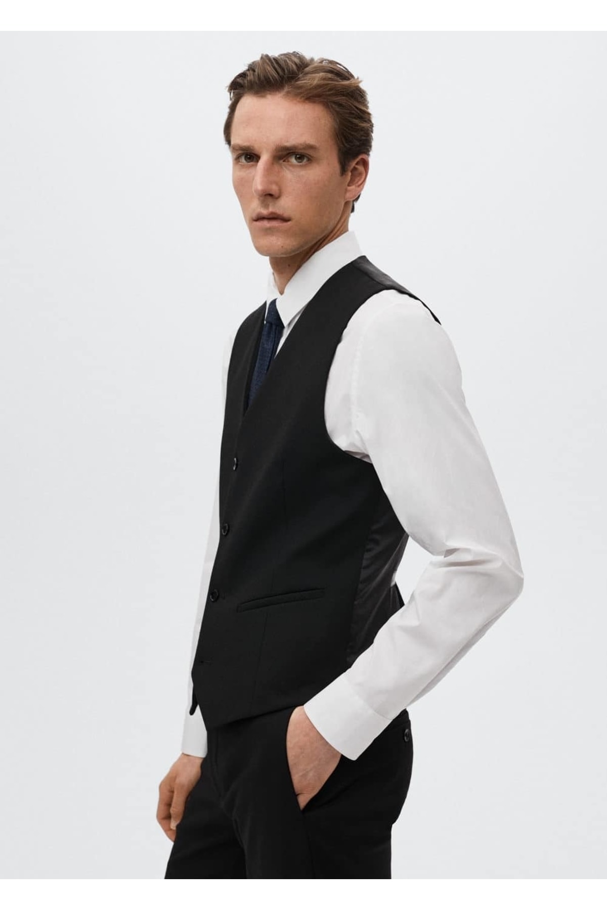 ژاکت مردانه مشکی منگوMANGO Man | 37010089 اورجینال - تصویر 6