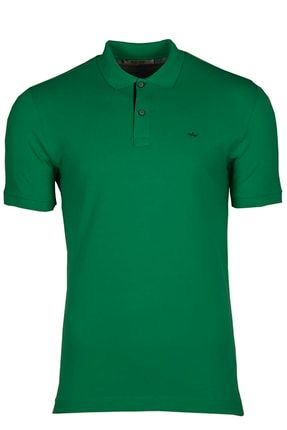 Erkek Yeşil Slim Fit Polo Yaka Tişört Y9TYO7991