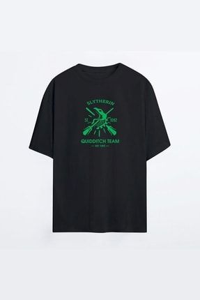 Slytherın Quıddıtch Team Tasarım Baskılı Tişört Premium Kaliteli Kumaş SLYTHERINBASKILITISORT0124