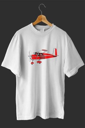 Planör Uçak Tasarım Baskılı T Shirt T76