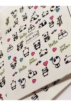 Love Panda Tırnak Dövmesi Tırnak Tattoo Nail Art Tırnak Sticker SCA-1210033