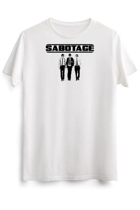 Unisex Beyaz Tişört Beastie Boys Sabotage Classic MR2049