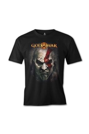 Erkek Siyah God Of War 2 Baskılı Tshirt es-200