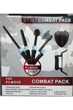 Ps5 Vr Move Savaş Paketi Vr Oyun Kolu Seti 21 Parça (ps5/ps4/ps3 Uyumlu) 21in1-PS