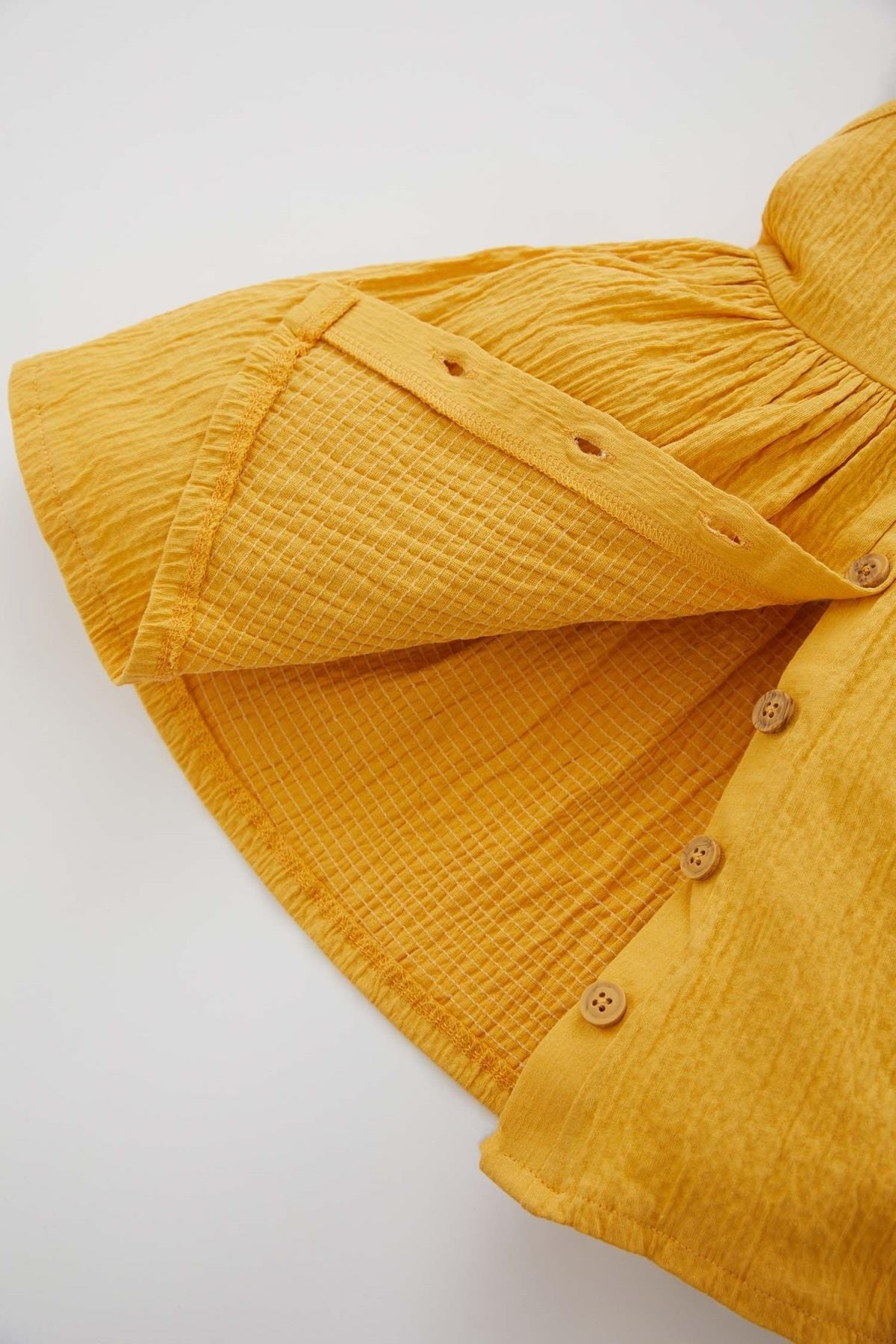 لباس مجلسی دخترانه زرد دفکتوDefacto | Y1386A222SM اورجینال - تصویر 4