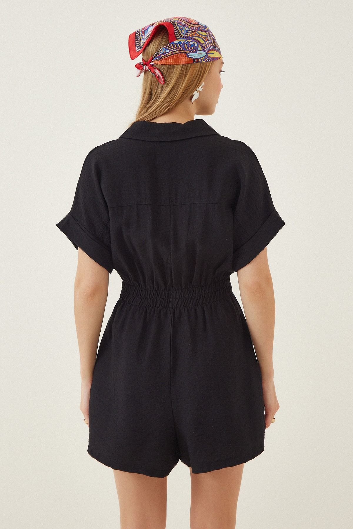 Black short playsuit clearance