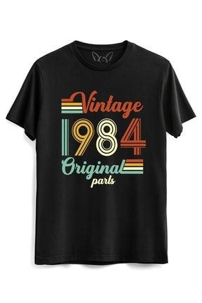 Vintage 1984 Original Parts Siyah Tshirt 93914