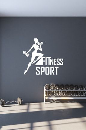 Fitness Spor Kadın Spor Salonu Sticker, Fitness Çıkartması - Spor Salonu Dekoru, Spor Çıkartması SPR01