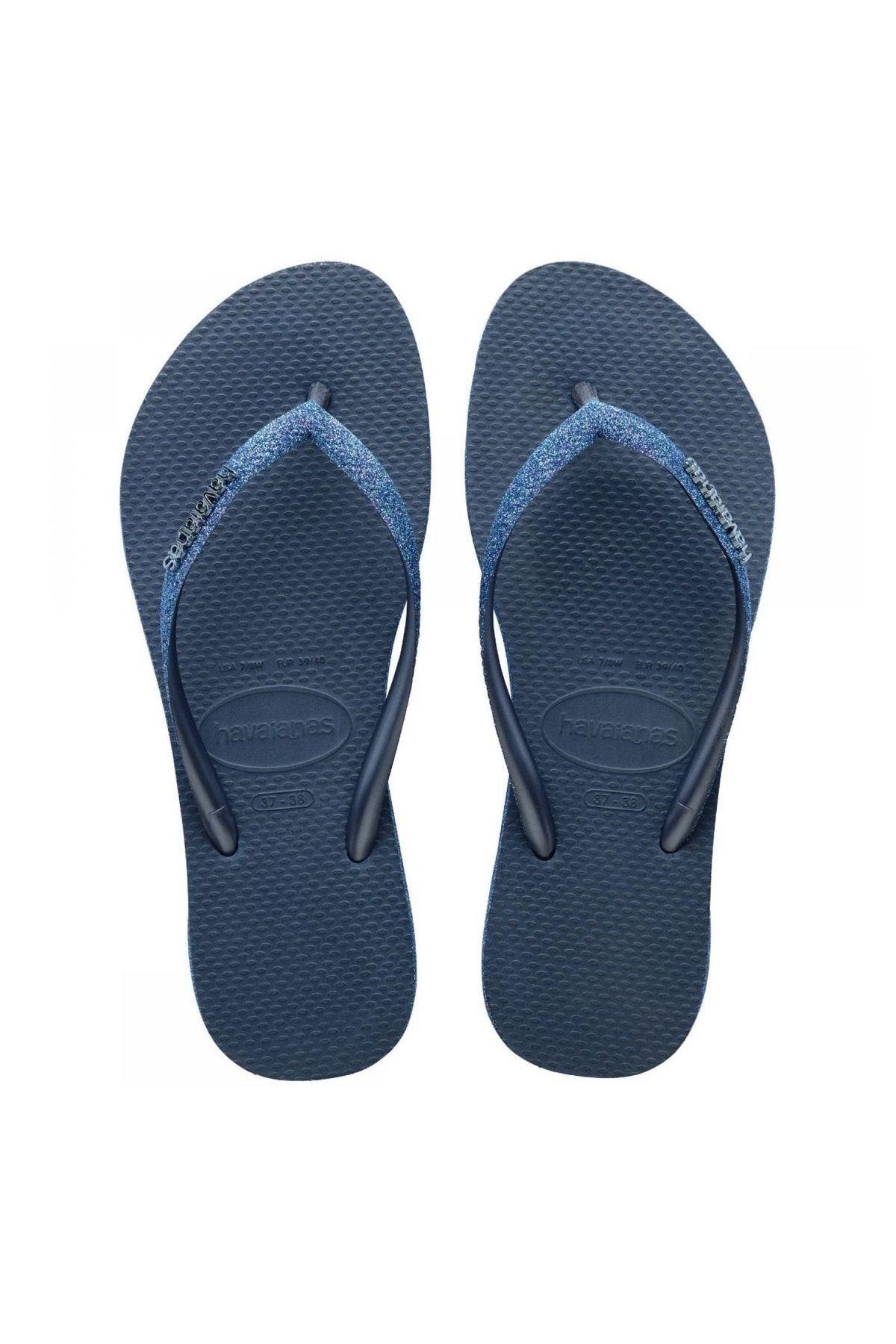 دمپایی آبی زنانه Slim Sparkle II FC Slipper 4146937 1671 Havaianas