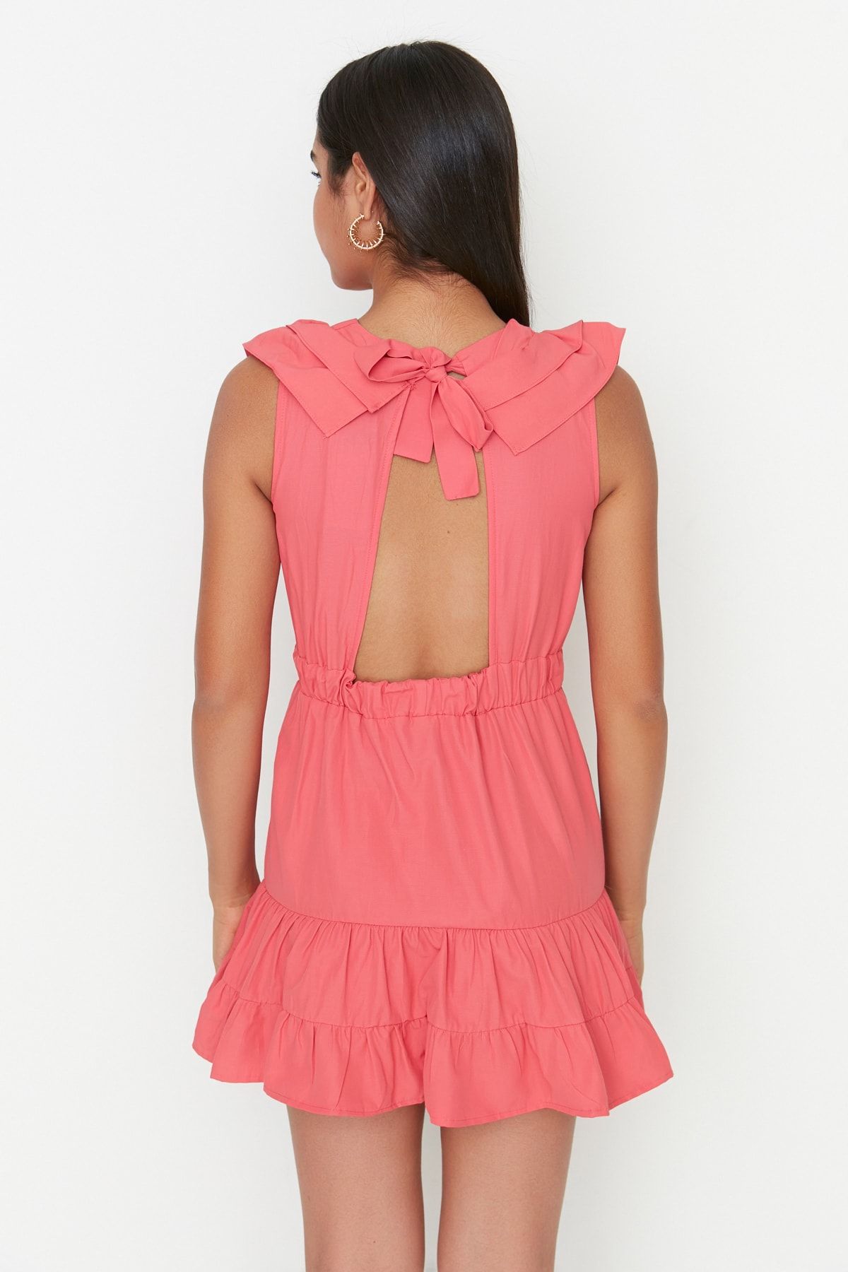 Petite ruffle dress sale