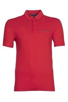Erkek Kırmızı Basic Slim Fit Polo Yaka Tişört Y9TYO7968