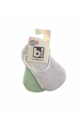 Babet Çorabı Colours Yeşil - Beyaz BIB-68390-YSL-BYZ