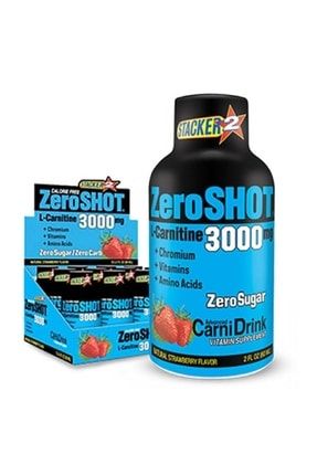 Zeroshot 60 ml 3000 Mg L-carnitine 12 Adet - Çilek Aroma - ZEROSHOT005