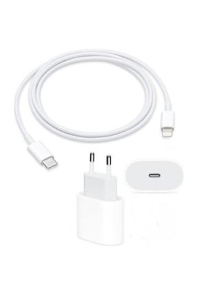 Apple Iphone Uyumlu 11 - 11 Pro Max / 12 - 12 Pro Hızlı Şarj Aleti Seti 20w Adaptör Usb C 1m Kablo 20W/USB-C