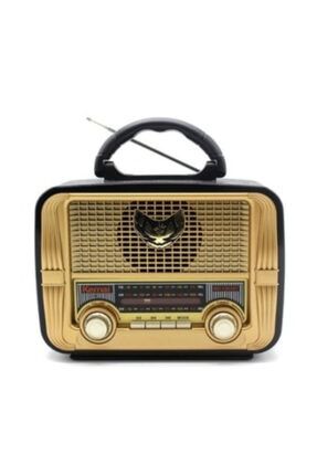 Md-1905bt Şarjlı Nostaljik Bluetooth Hoparlör Fm Radyo Usb/ Kahverengi MD-1905K
