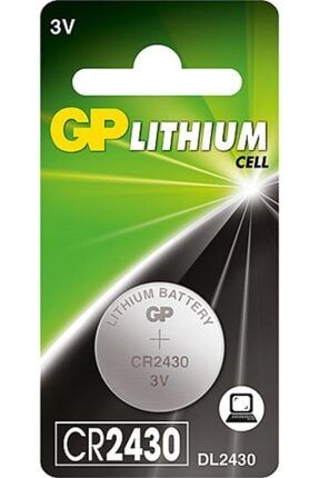 Cr2430 2430 Boy Lityum Düğme Pil, 3 Volt, Tekli Kart GPCR2430-C1
