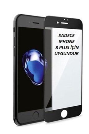 Iphone 8 Plus Siyah Tam Kaplayan Ön Ekran Koruyucu-tempered Glass jacq8plusb0016