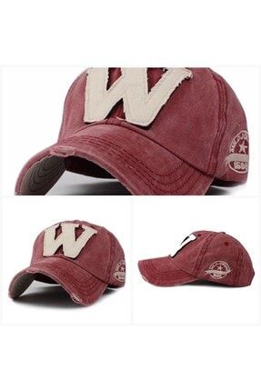 W Şapka Kremit Rengi Ithal Yıkamalı Baseball SD9001