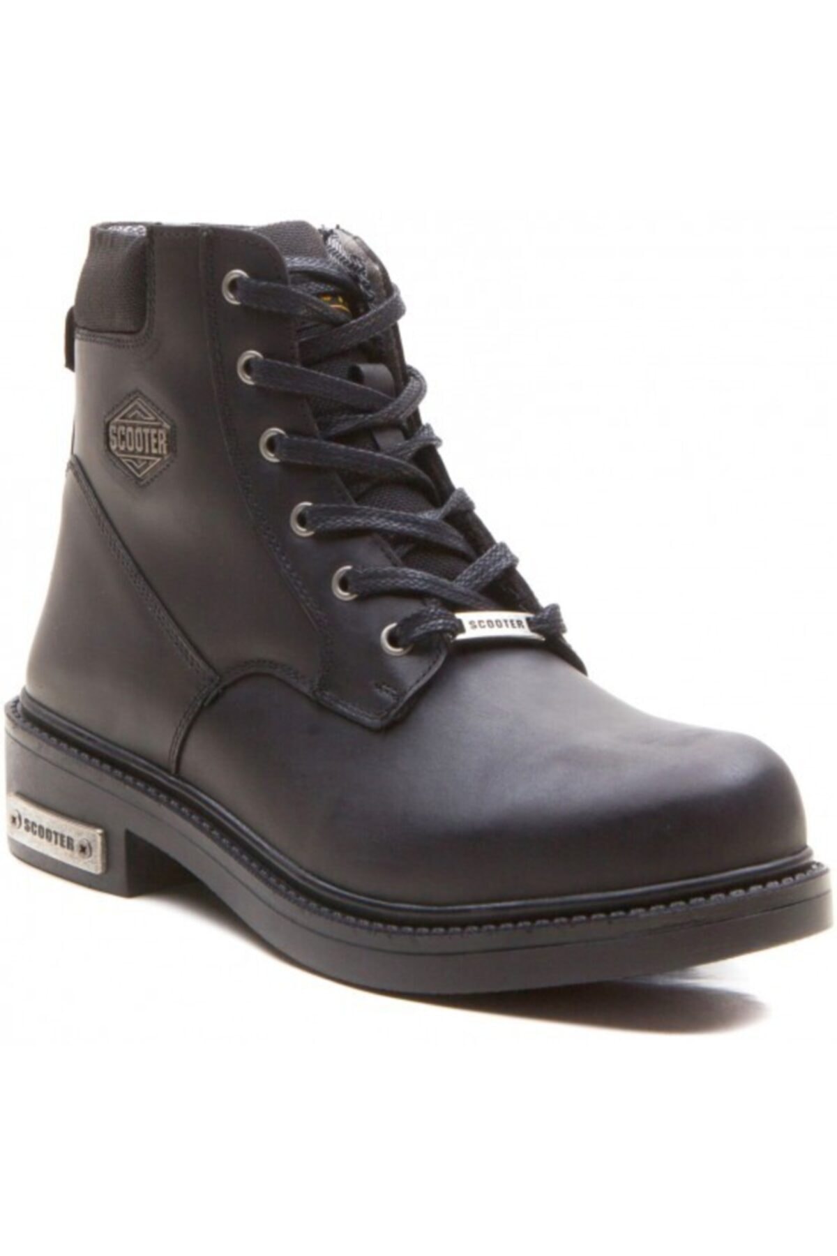 اسکوتر چکمه‌های حرارتی مردانه چرم اصل مشکی 20 M5121