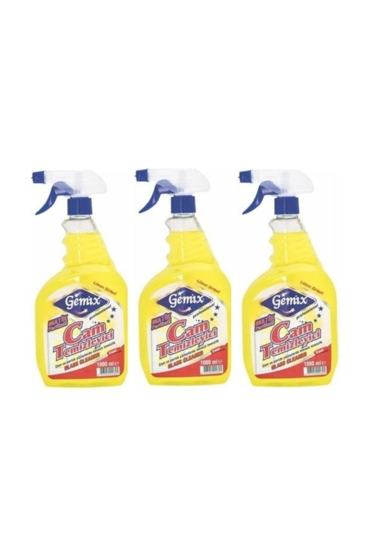 GEMİX Limon Sirkeli Cam Temizleyici 1000 ml 3 Adet