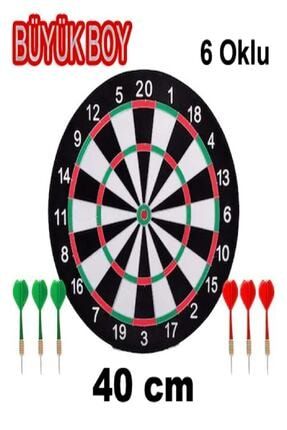 Pikolli Büyük Boy Dart Set Çift Taraflı Dart Hedef Tahtası 6 Oklu PRA-1298342-3643