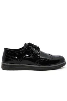 Erkek Siyah Parlak Oxford Modeli Klasik Ayakkabı 345576